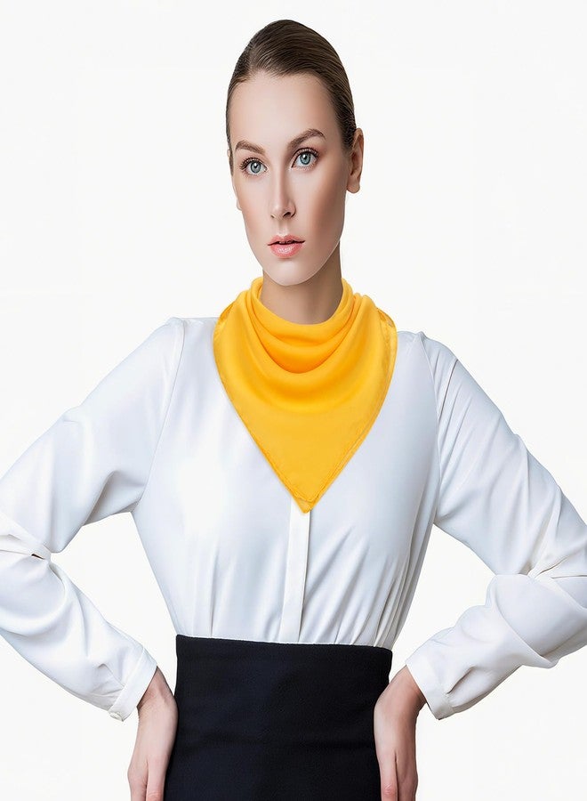 GHGMAO Chiffon Scarf Ribbon Neck Scarf Square Bandana Handkerchief for Halloween Men Women Costume Scarves Accessories (Yellow) - Image 4